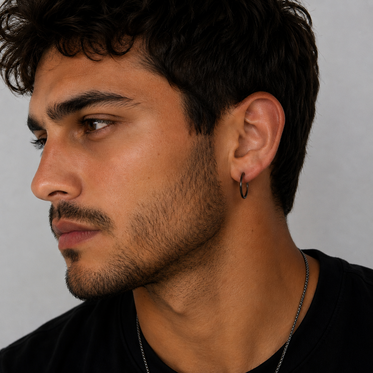 Minimalist Stainless Steel Hoop Earrings Set