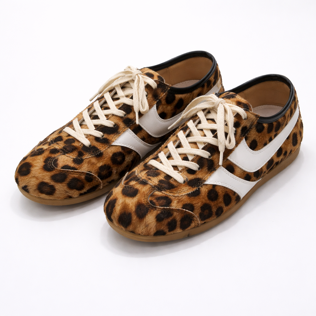 Women’s Retro Leather Sneakers — Comfortable Casual Shoes