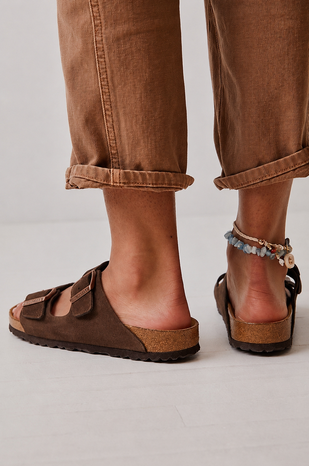 Unisex Suede Cork Sandals