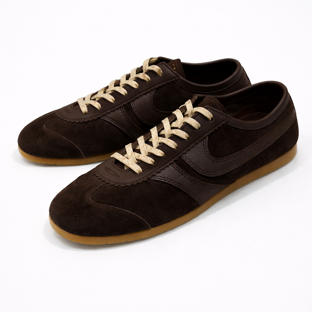 Women’s Retro Leather Sneakers — Comfortable Casual Shoes