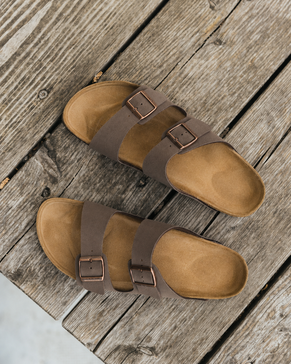 Unisex Suede Cork Sandals