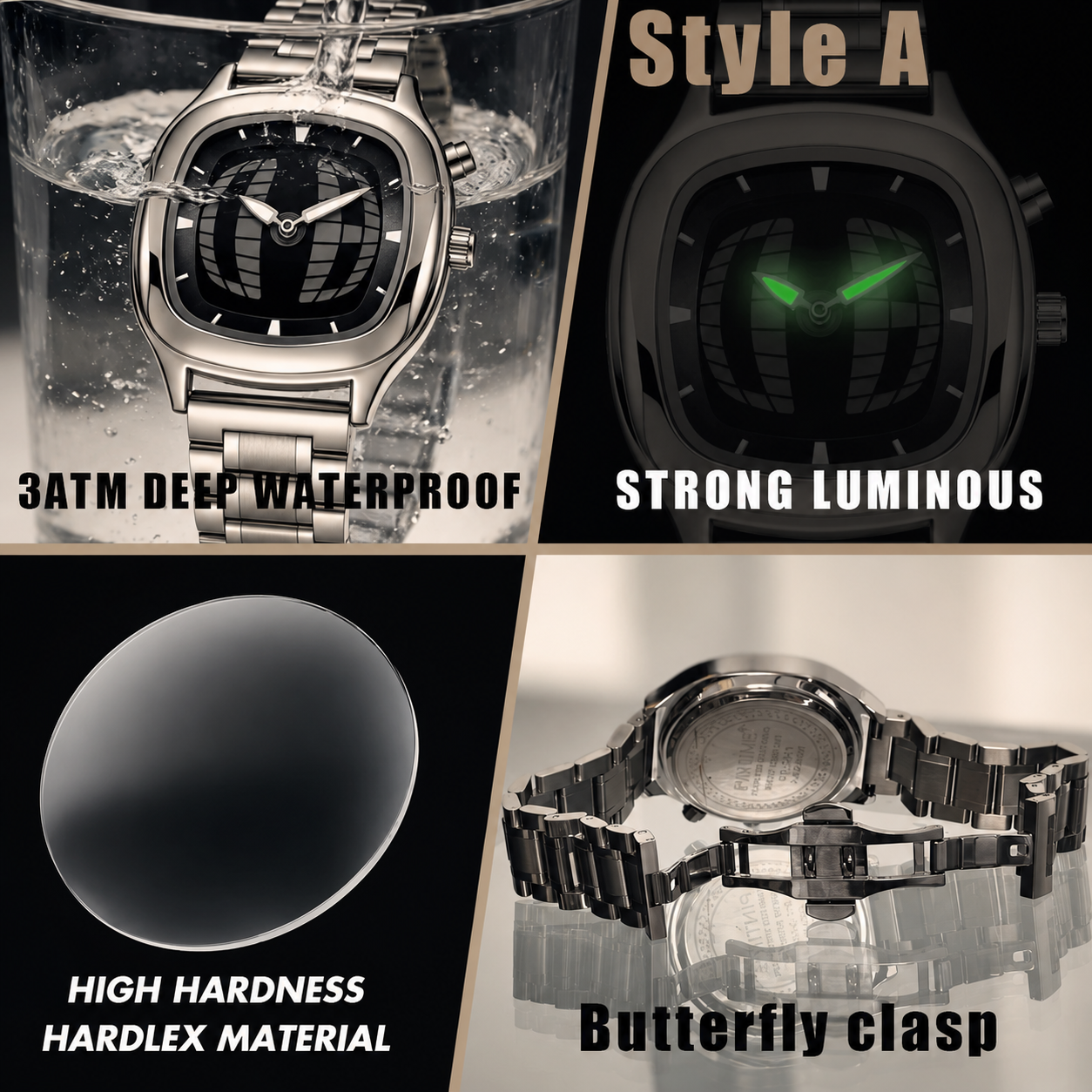 Unisex Square Quartz Watch