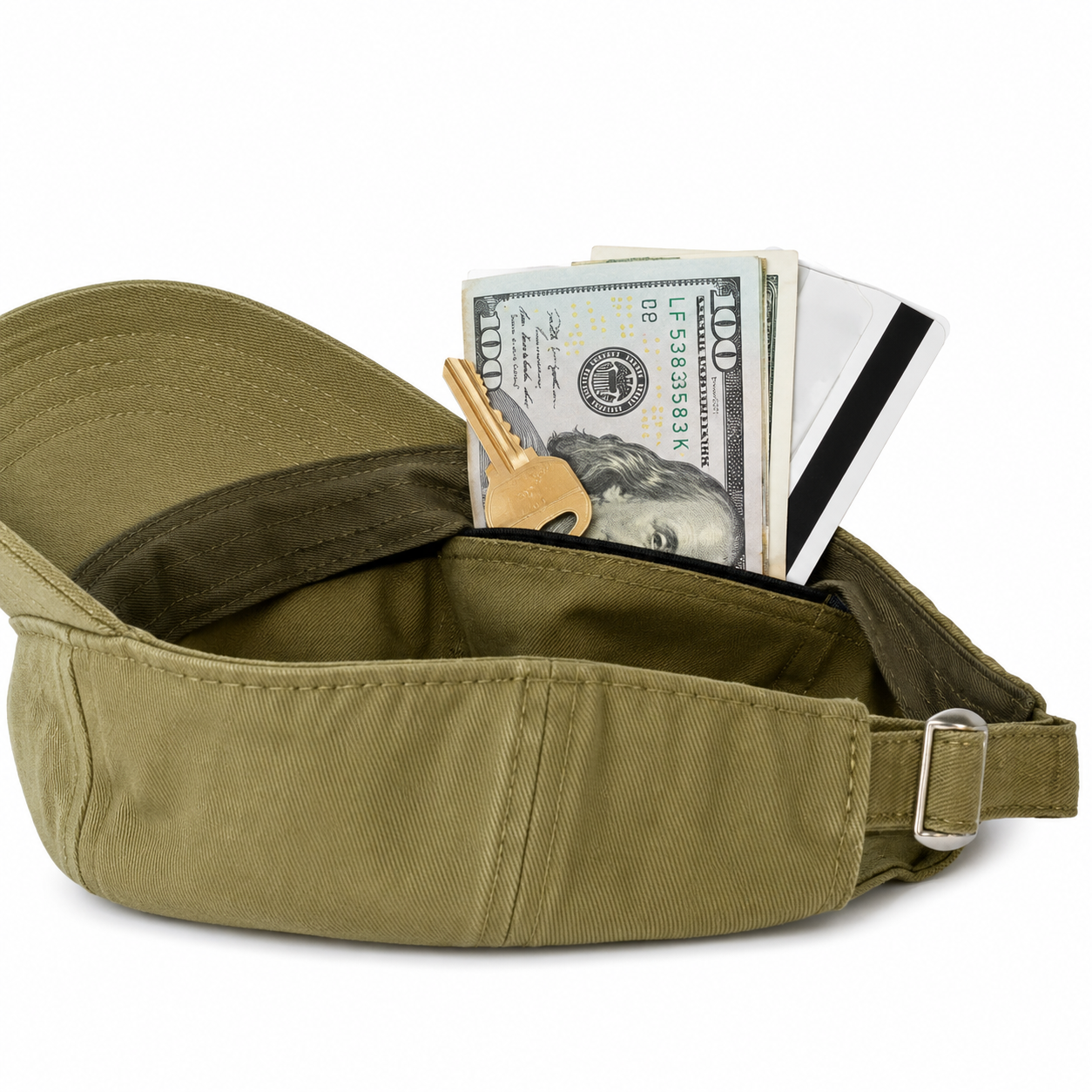 Hidden Pocket Baseball Cap