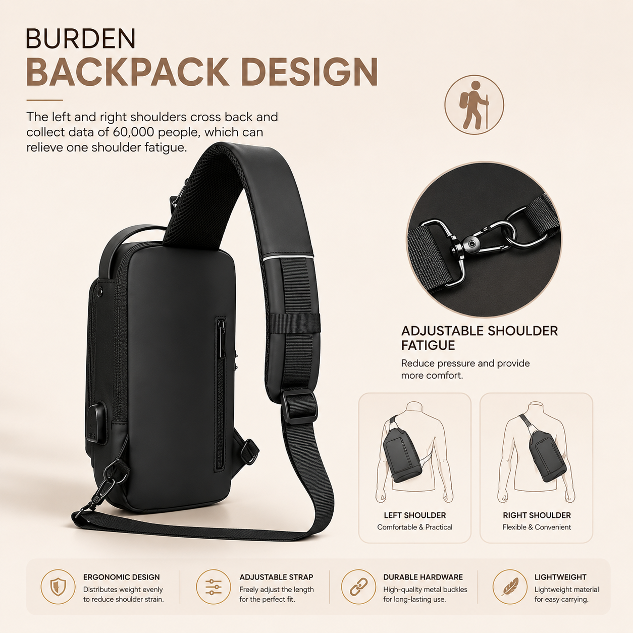 Anti-Theft Crossbody Chest Bag