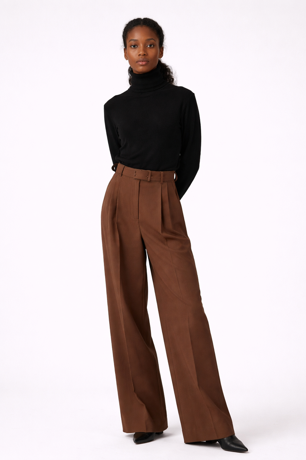 Elegant Women’s High-Waisted Straight-Leg Pants