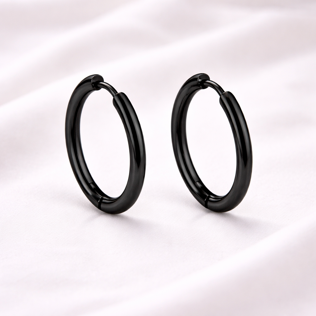 316L Stainless Steel Hoop Earrings Set — Minimalist Unisex Jewelry