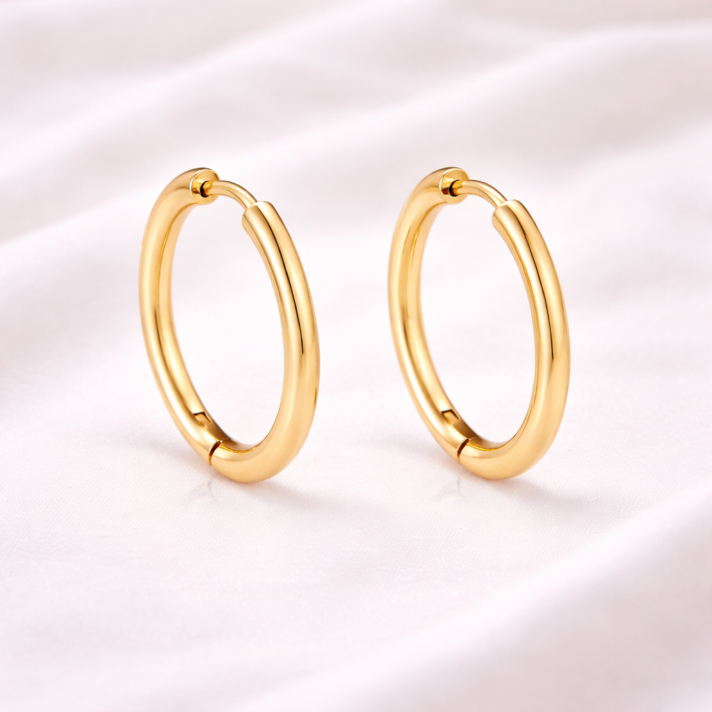 316L Stainless Steel Hoop Earrings Set — Minimalist Unisex Jewelry