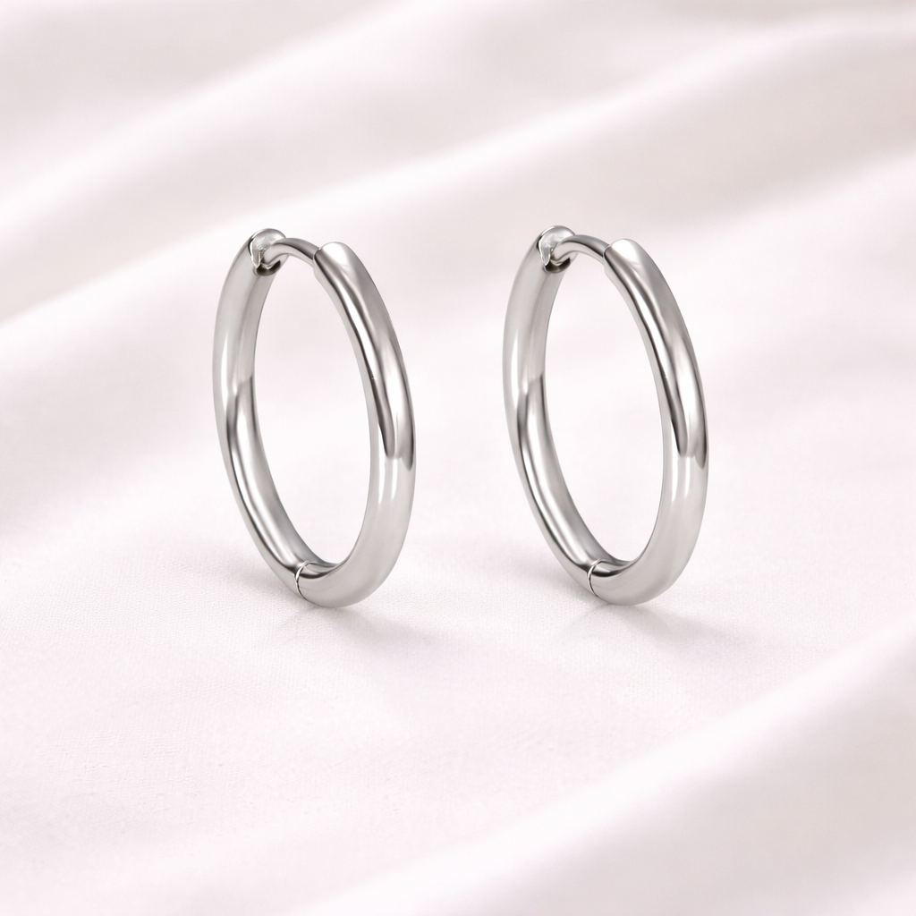 316L Stainless Steel Hoop Earrings Set — Minimalist Unisex Jewelry