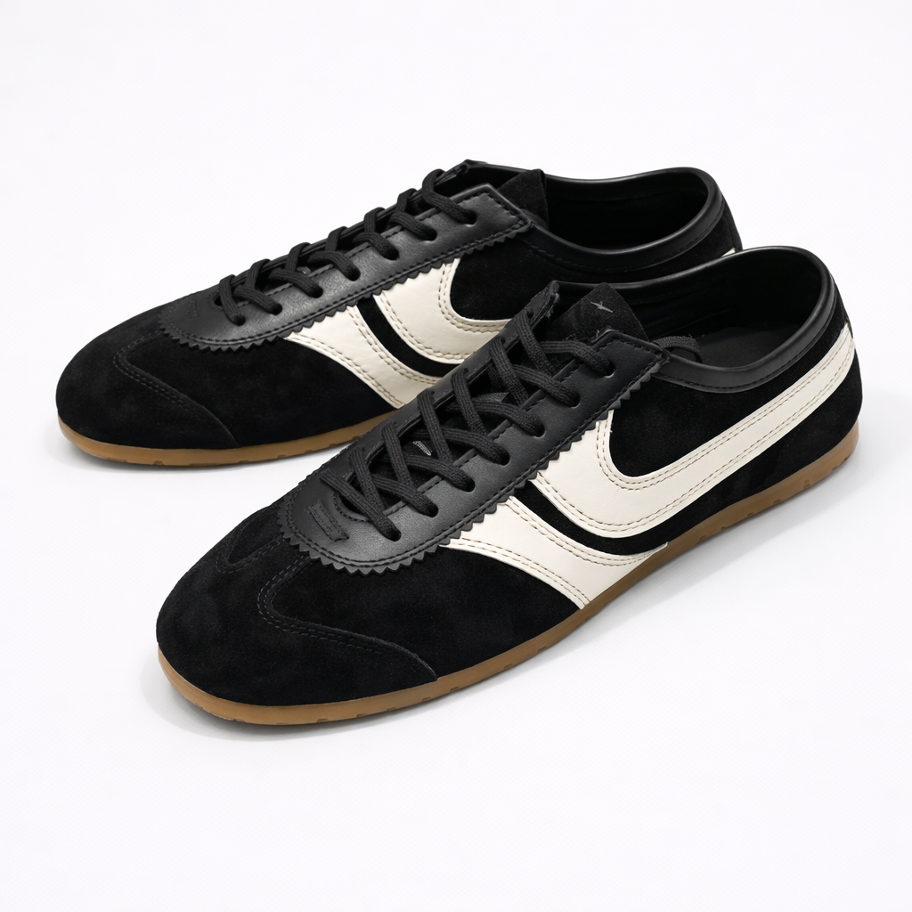 Women’s Retro Leather Sneakers — Comfortable Casual Shoes