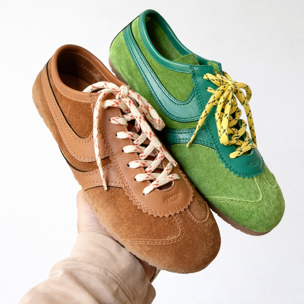 Women’s Retro Leather Sneakers — Comfortable Casual Shoes